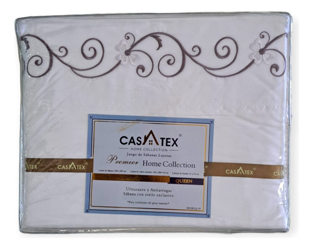 Juego De Sabanas Premium Queen Size 2 Plazas Y Media Casatex