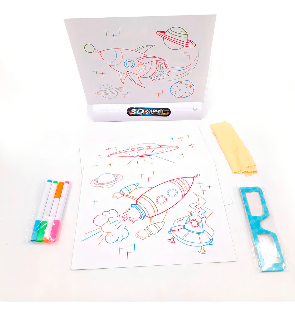 Pizarra Mágica Para Dibujar Con Efecto 3d Y Luz Led Color