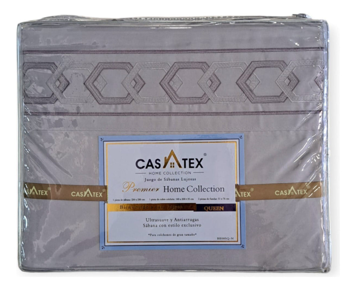Juego De Sabanas Premium Queen Size 2 Plazas Y Media Casatex