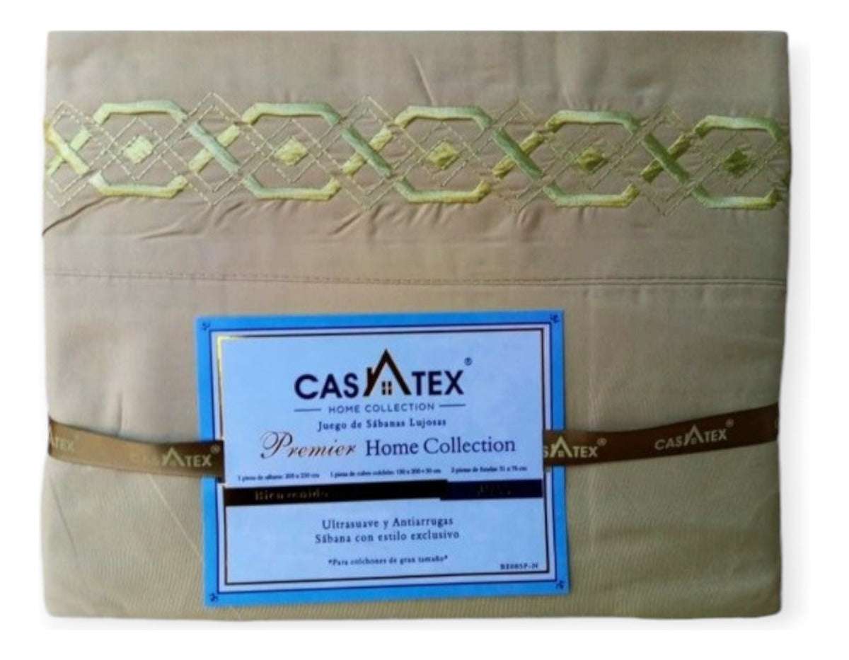 Juego De Sabanas Premium Queen Size 2 Plazas Y Media Casatex