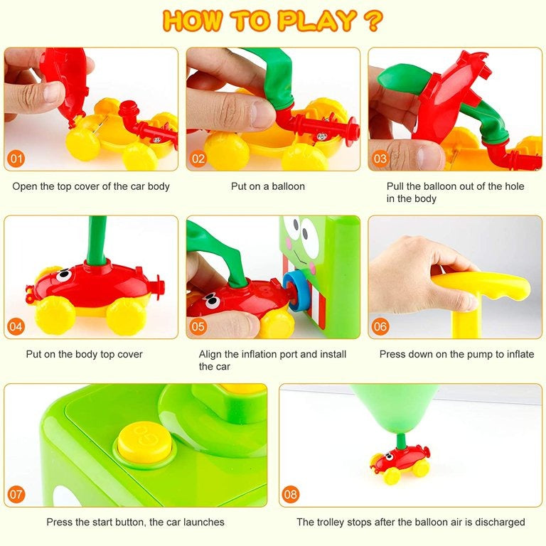 Balloon Car Air Power Lanzador Autos Con Globos Juego