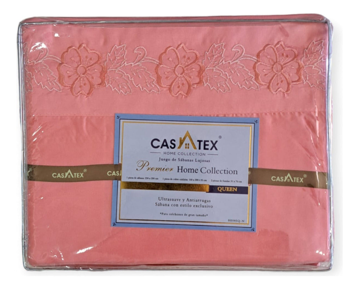 Juego De Sabanas Premium Queen Size 2 Plazas Y Media Casatex