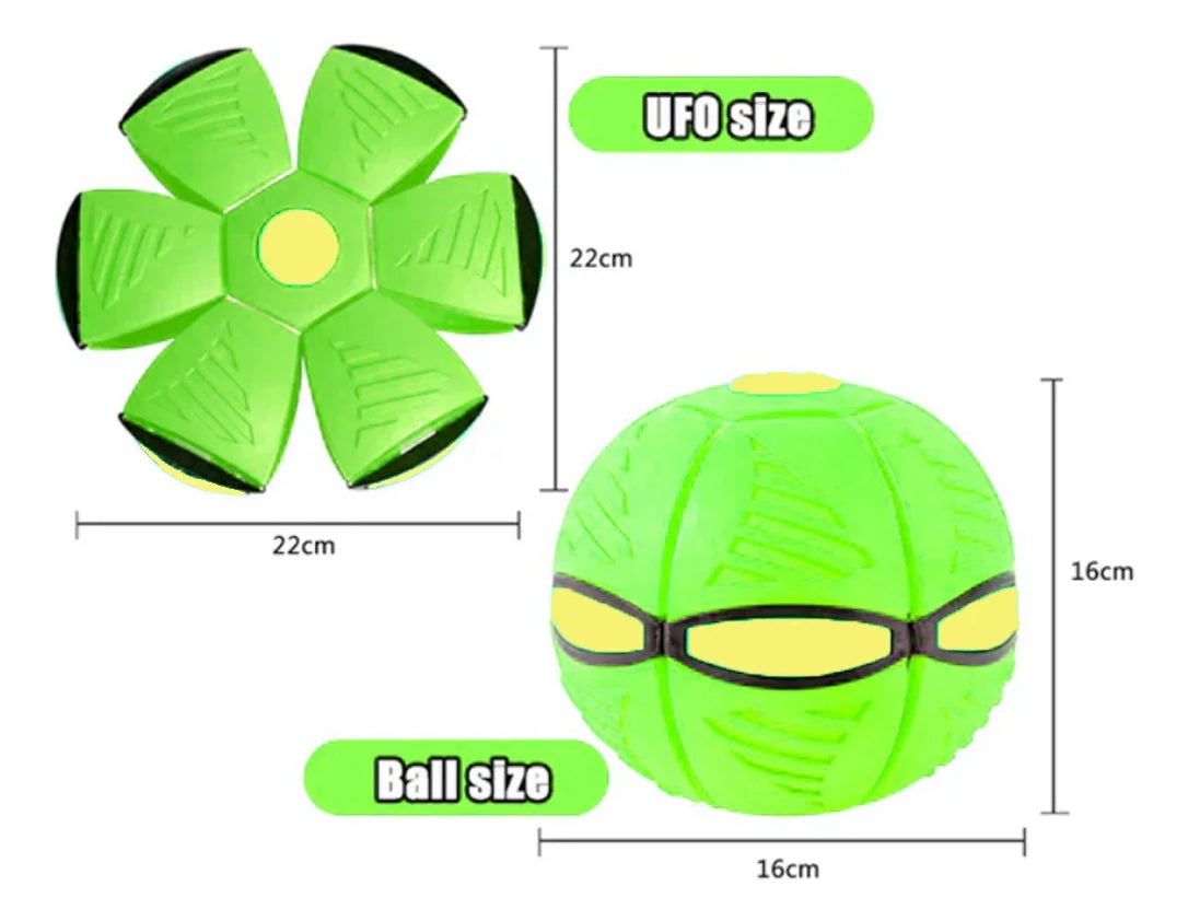 Pelota Disco Frisbee Se Transforma En Pelota Con Luz Regalo