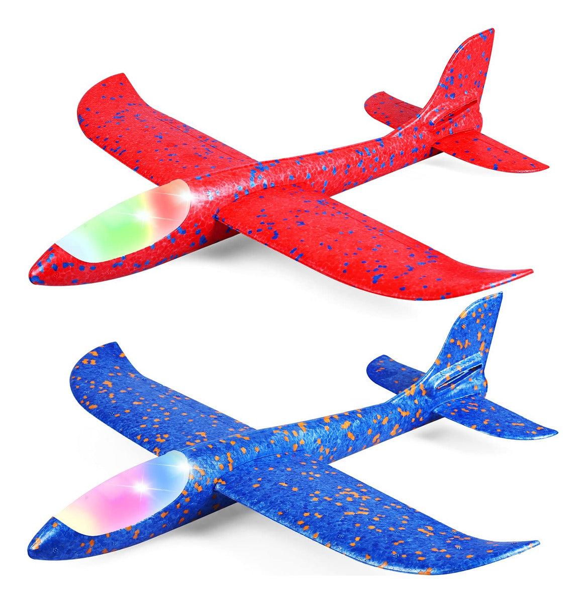Avion Planeador Con Luz Led  Grande 48cm Ideal Para Regalar