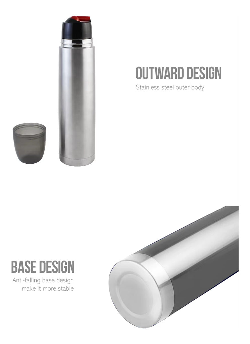 Termo Bala Acero Inoxidable Inox 1 Litro Pico Matero