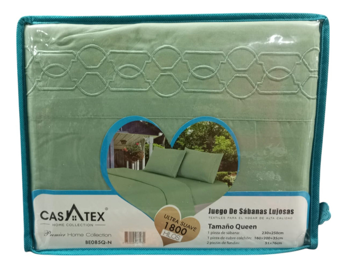 Juego De Sabanas Premium Queen Size 2 Plazas Y Media Casatex