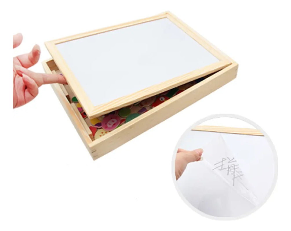 Bloques Magnético Madera Rompecabezas Mixo Table Dibujo