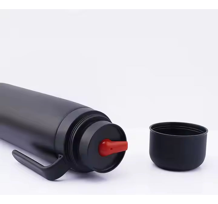 Set Termo Media Manija Acero Inox 1l Mate Termico Bombilla