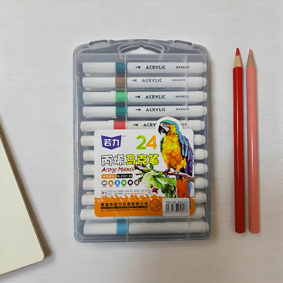 Marcadores Acrílicos Profesional Loro X24 Unidades Valija