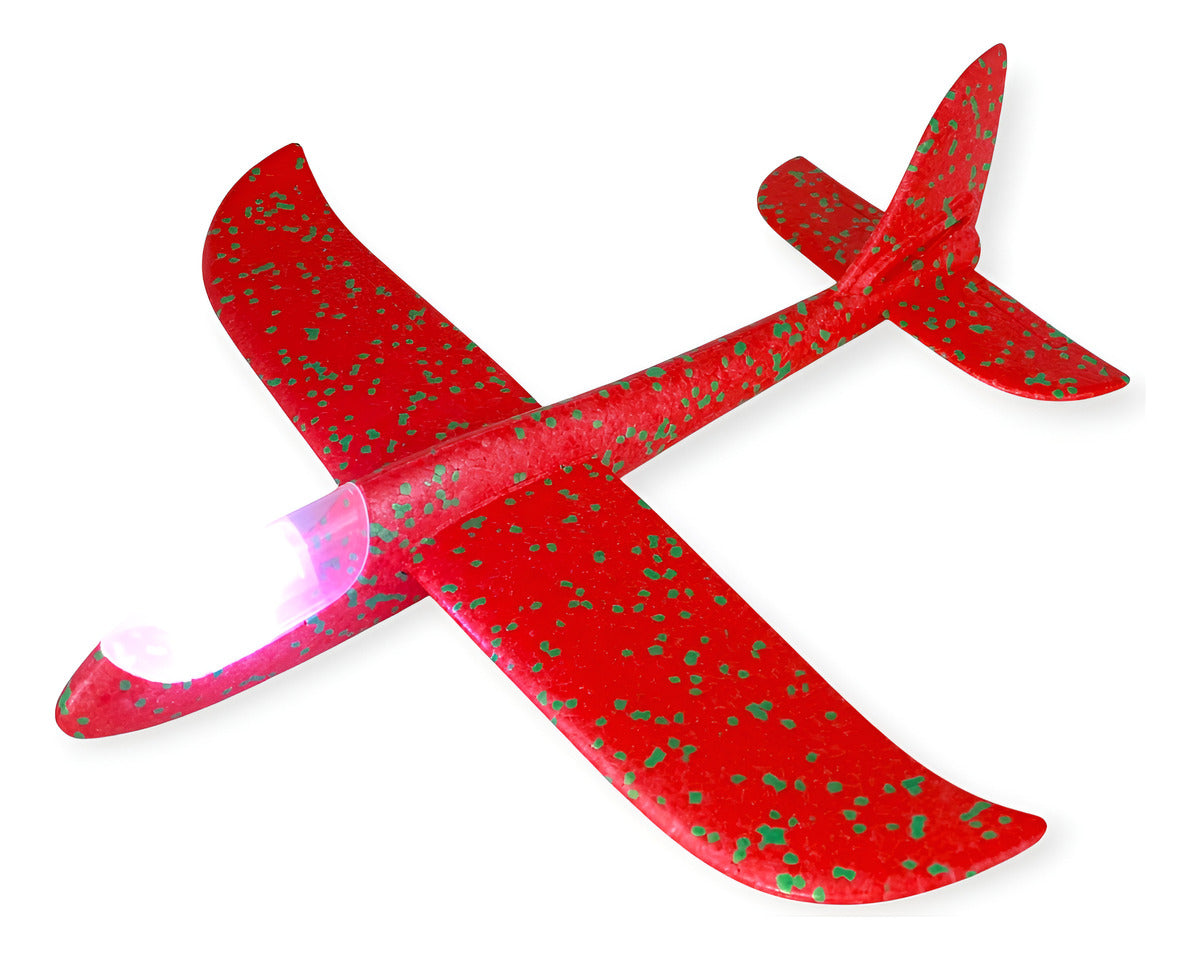 Avion Planeador Con Luz Led  Grande 48cm Ideal Para Regalar