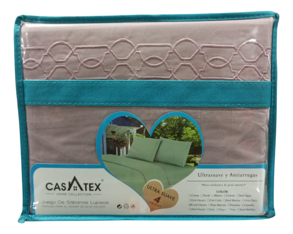 Juego De Sabanas Premium Queen Size 2 Plazas Y Media Casatex