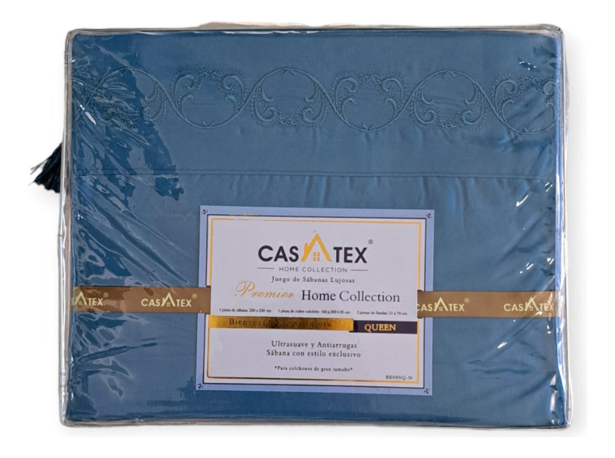 Juego De Sabanas Premium Queen Size 2 Plazas Y Media Casatex