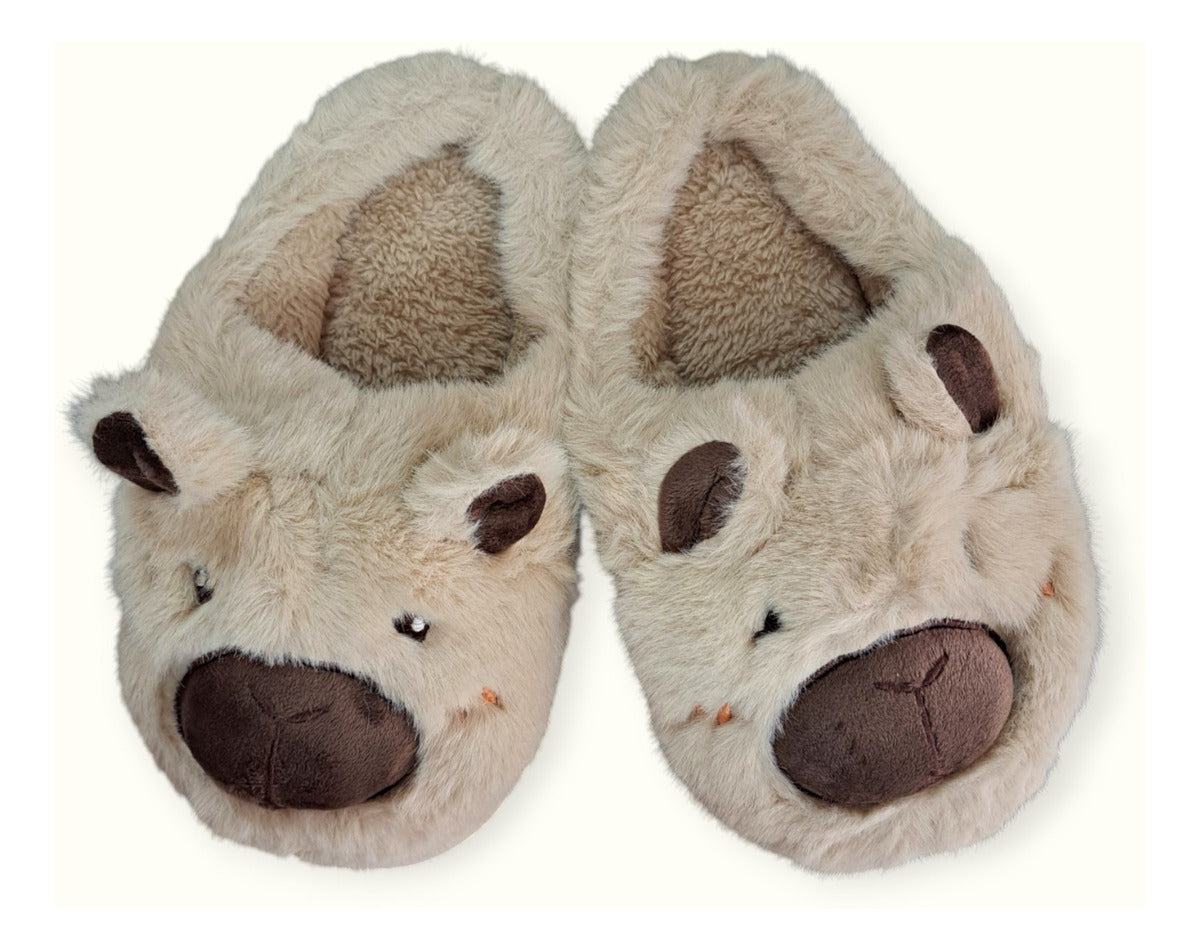 Pantufla De Capybara Carpincho Calidad Importada Kawaii