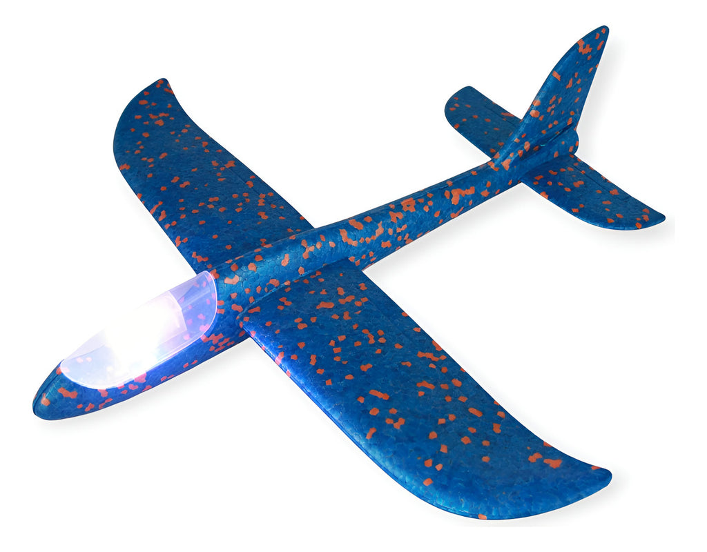 Avion Planeador Con Luz Led  Grande 48cm Ideal Para Regalar