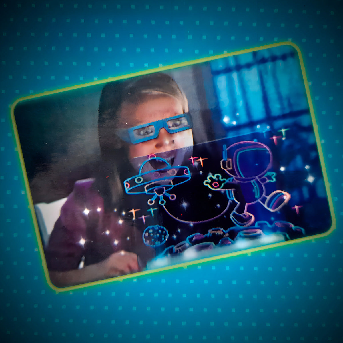 Pizarra Mágica Para Dibujar Con Efecto 3d Y Luz Led Color