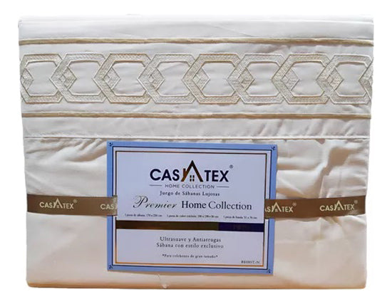 Juego De Sabanas Premium Queen Size 2 Plazas Y Media Casatex