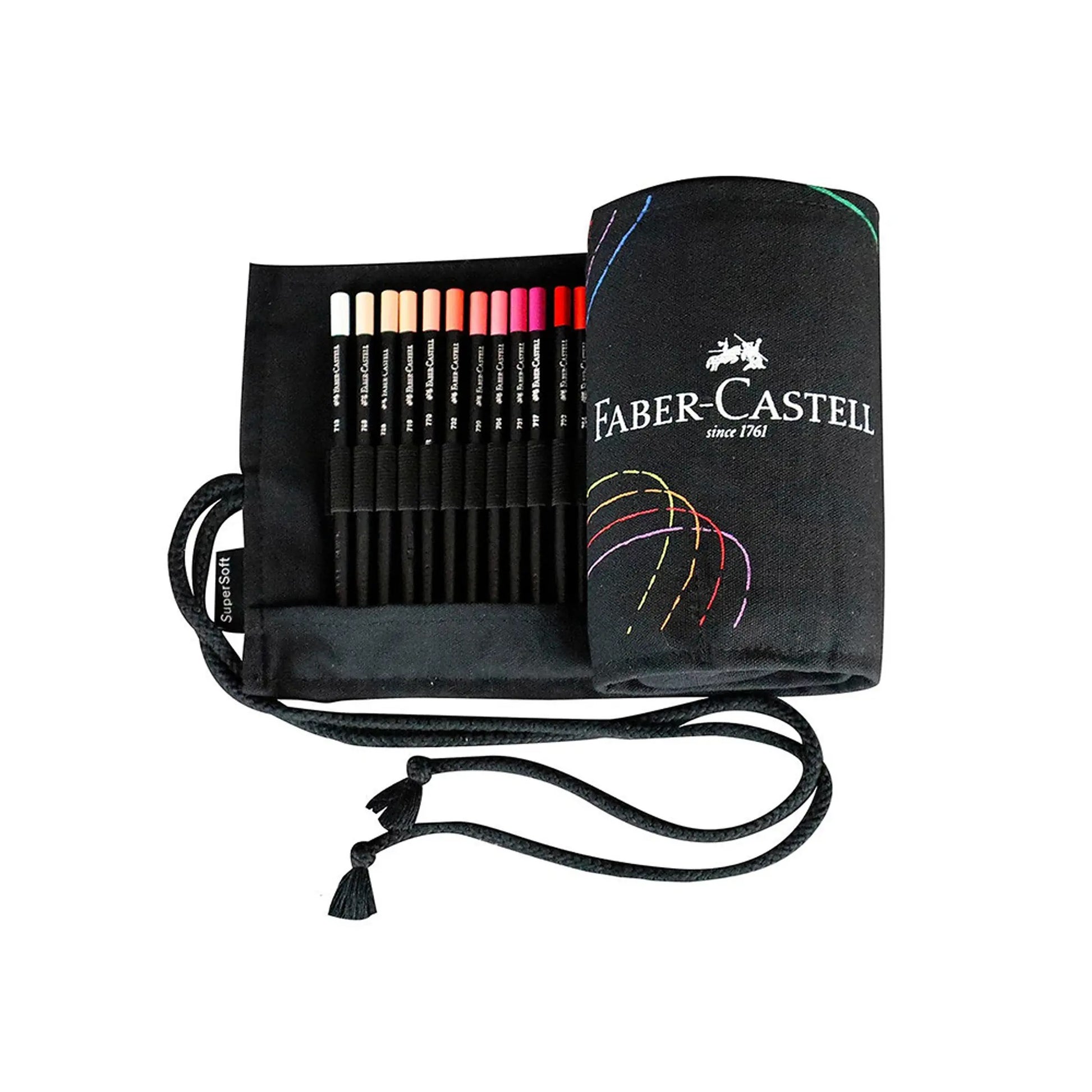 Estuche Con Lápices Faber Castell Supersoft X72 Colores