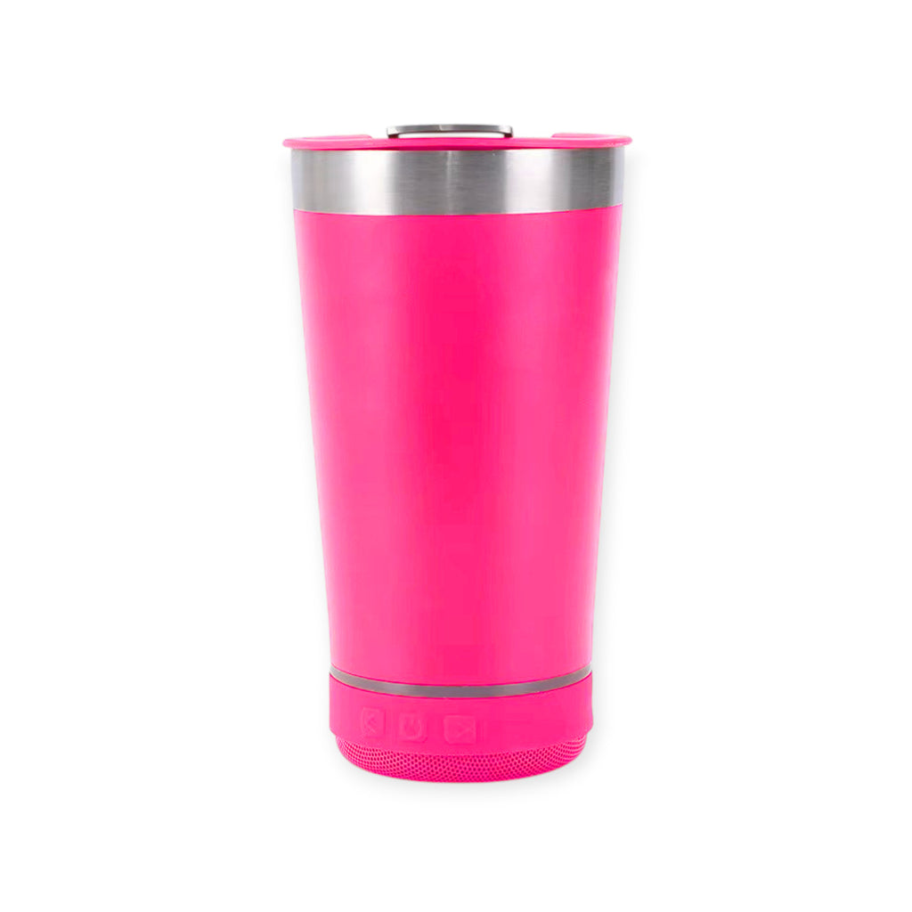 Vaso Térmico Parlante Bluetooth Luces Y Abre Botellas 473ml