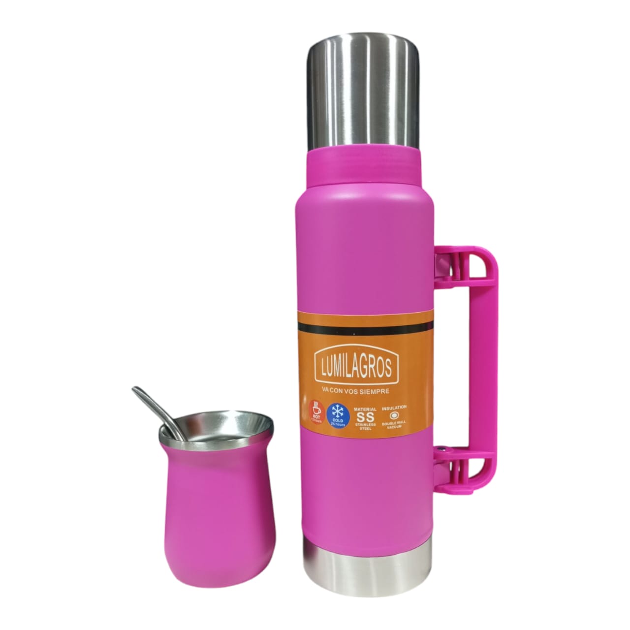Combo Termo Classic Acero Inoxidable 1.2l + Mate + Bombilla