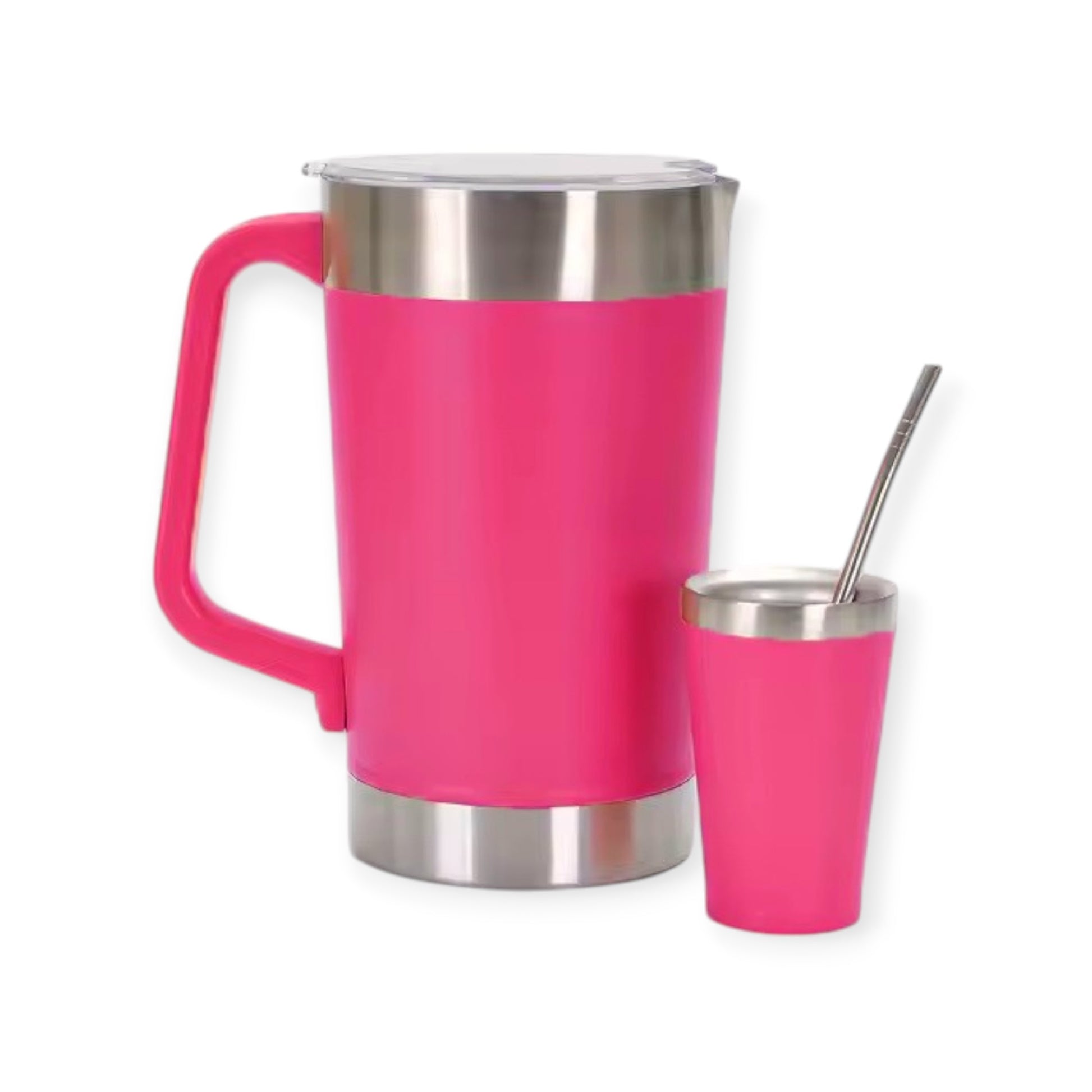 Jarra De Acero Inoxidable Beer Pints 2000ml Con Vaso Mate