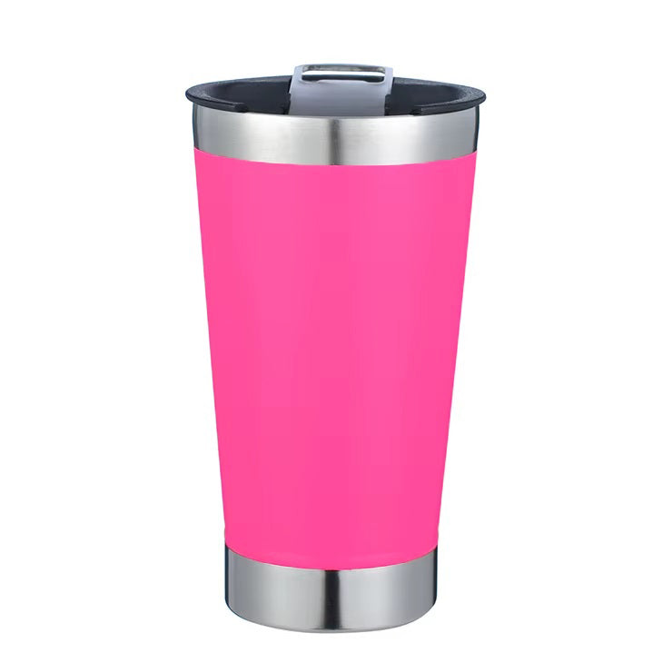 Vaso Térmico Acero Inoxidable Tapa Abridor Cerveza Chopera