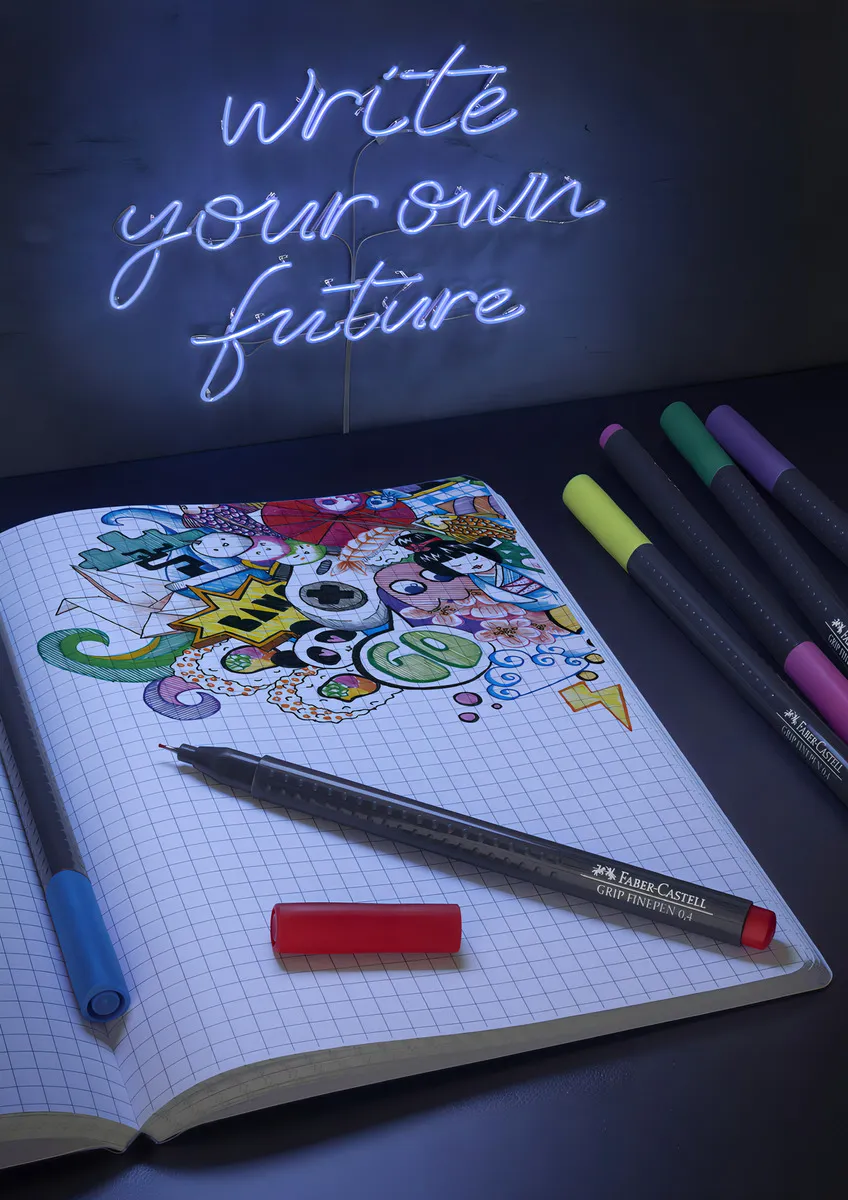 Marcadores Microfibras Faber Castell Grip Finepen X 10