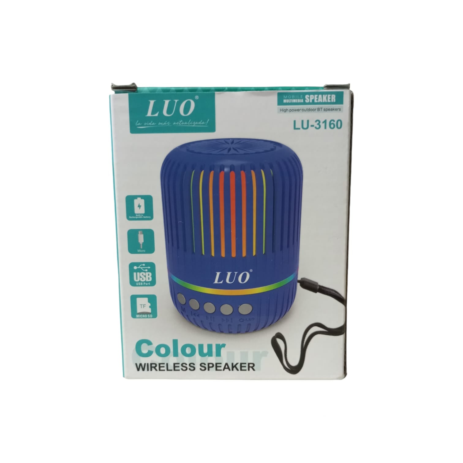 Parlante Portatil Speaker Bluetooth Inalambrico Luces