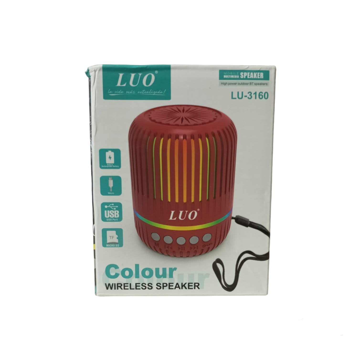 Parlante Portatil Speaker Bluetooth Inalambrico Luces