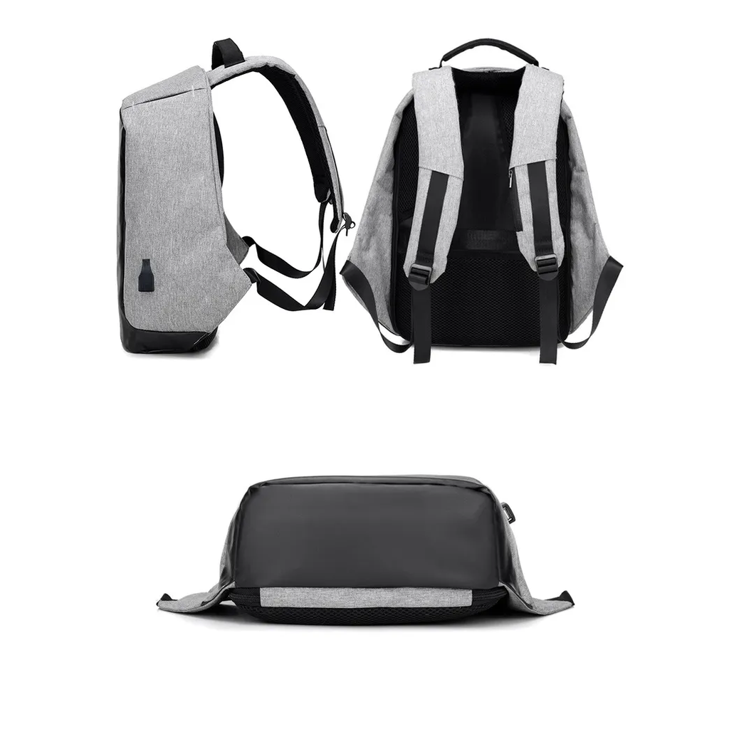 Mochila Antirrobo Impermeable Porta Notebook Usb Anticorte