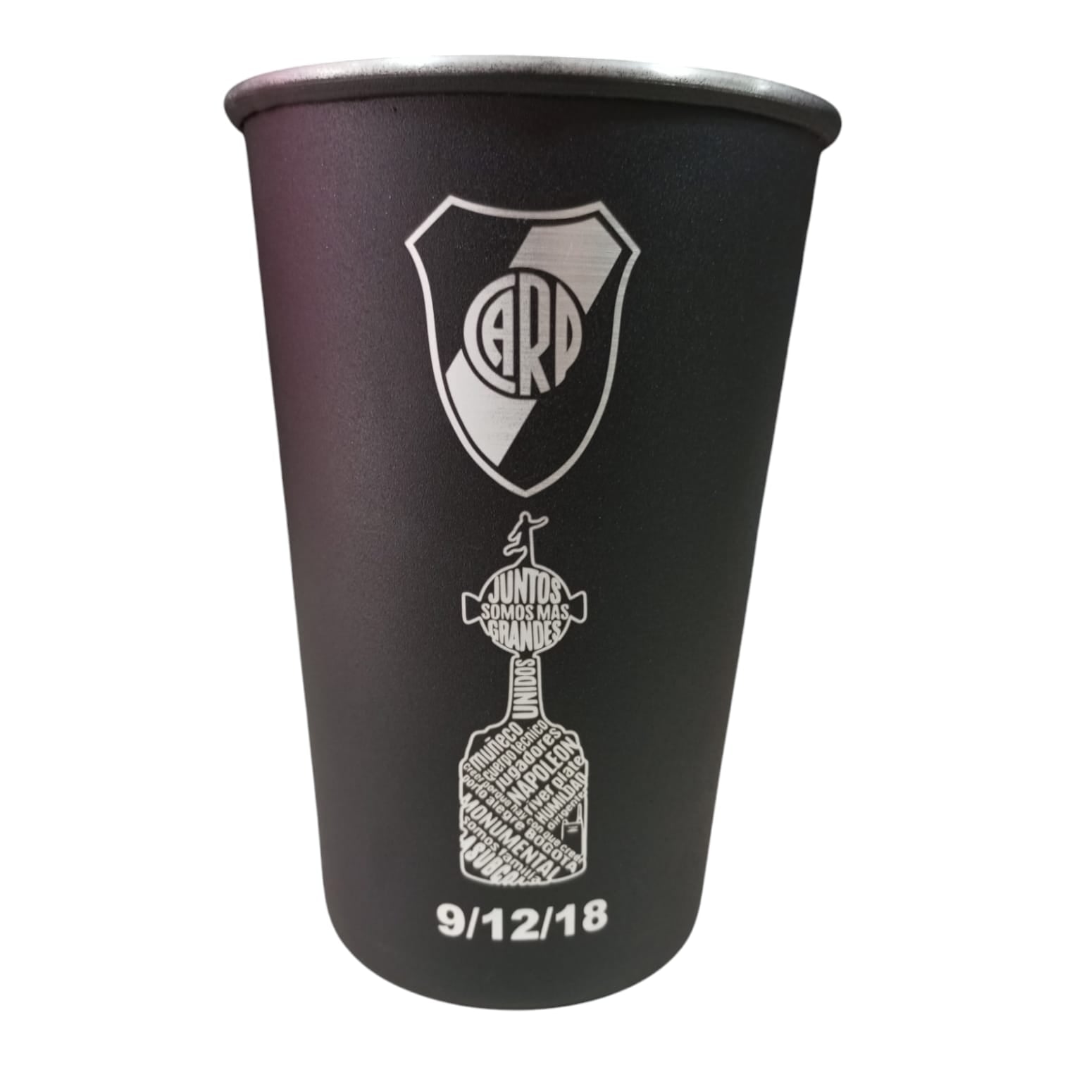 Vaso Fernetero Aluminio Messi River Argentina 1 Litro
