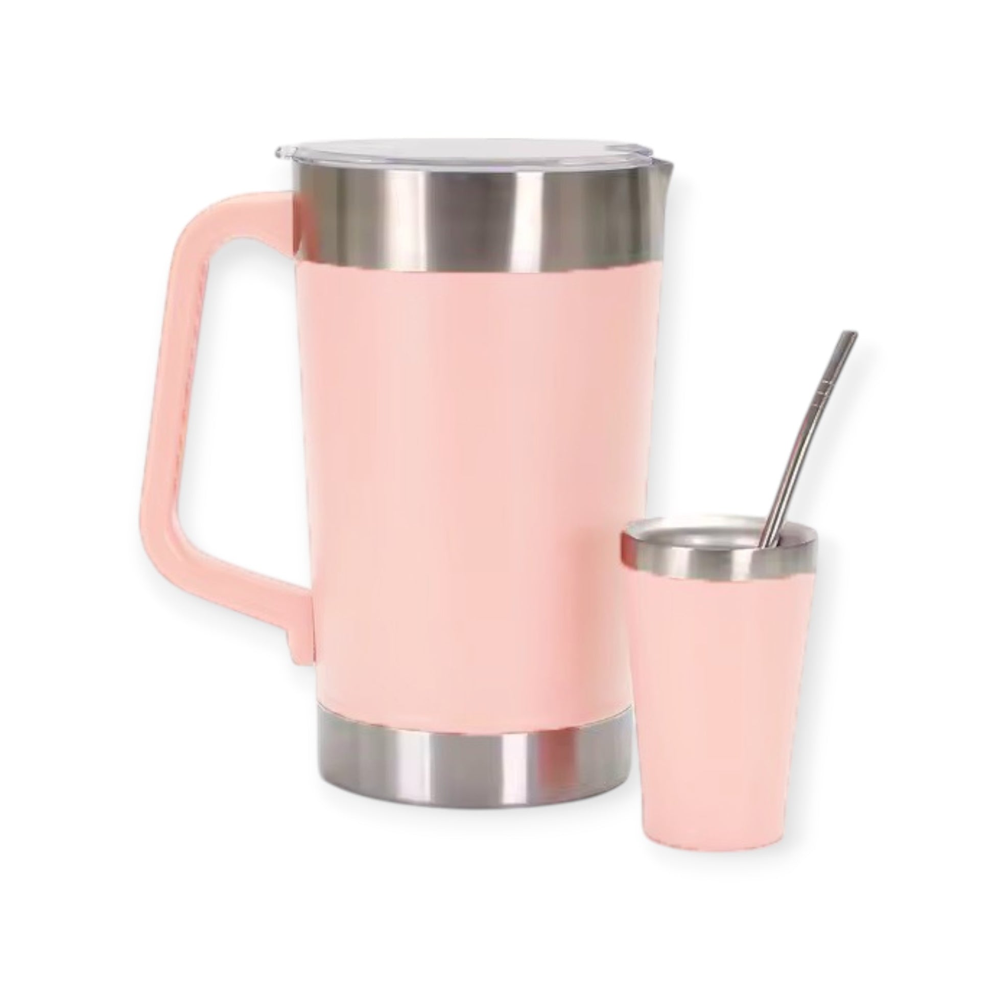 Jarra De Acero Inoxidable Beer Pints 2000ml Con Vaso Mate