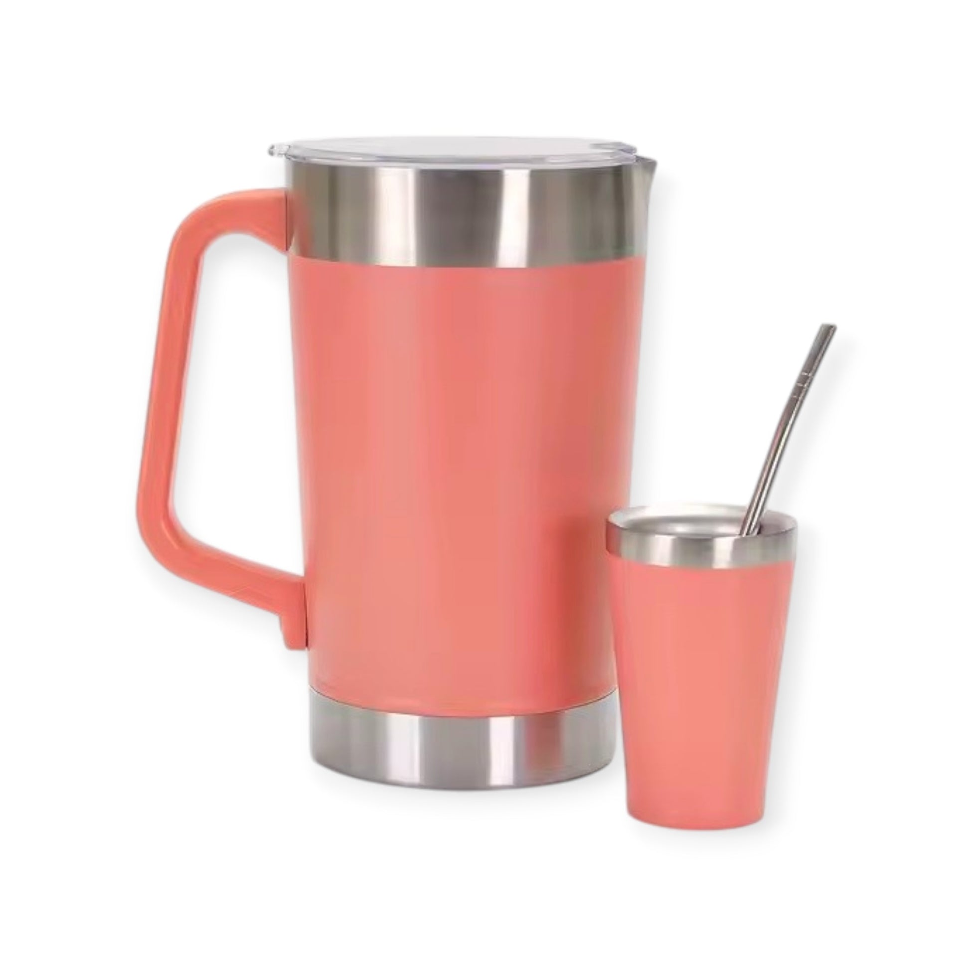 Jarra De Acero Inoxidable Beer Pints 2000ml Con Vaso Mate