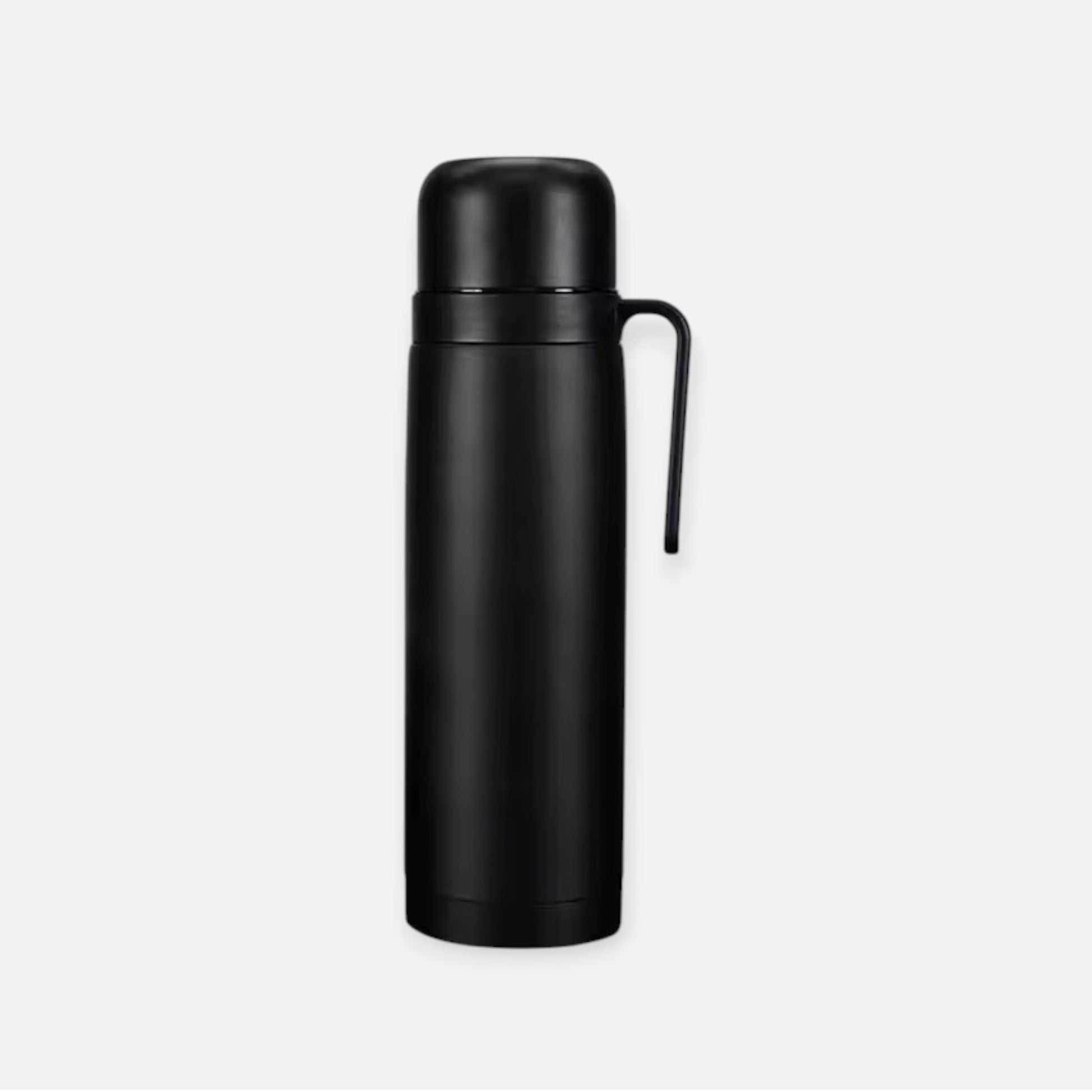 Termo 1 L Media Manija Pico Matero Acero Doble Capa Negro