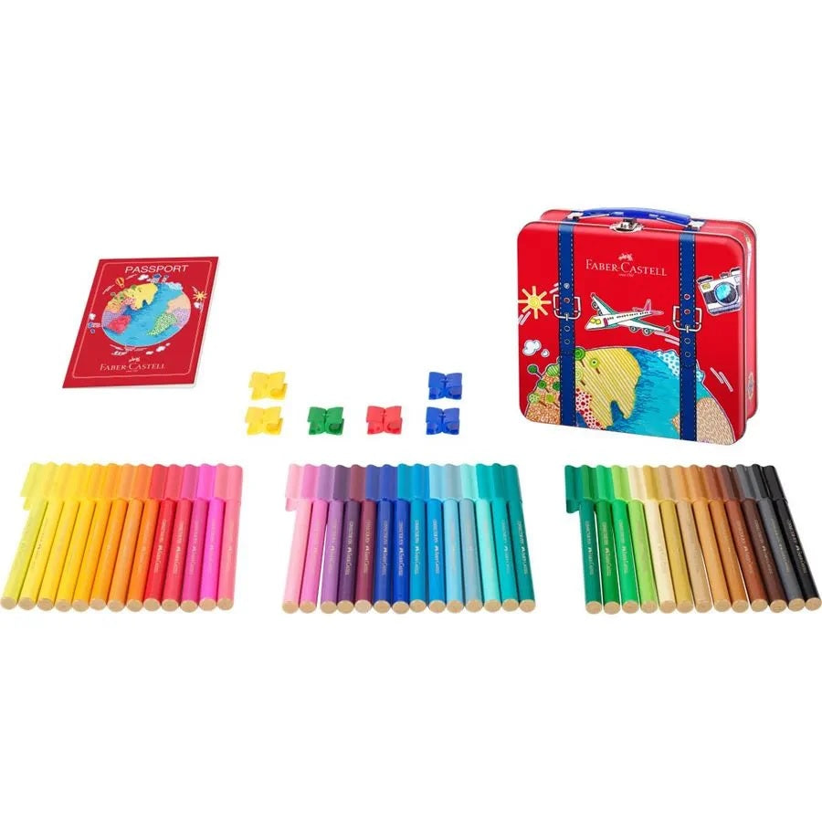 Set Marcadores Maleta De Viaje 40 Conectores Faber Castell