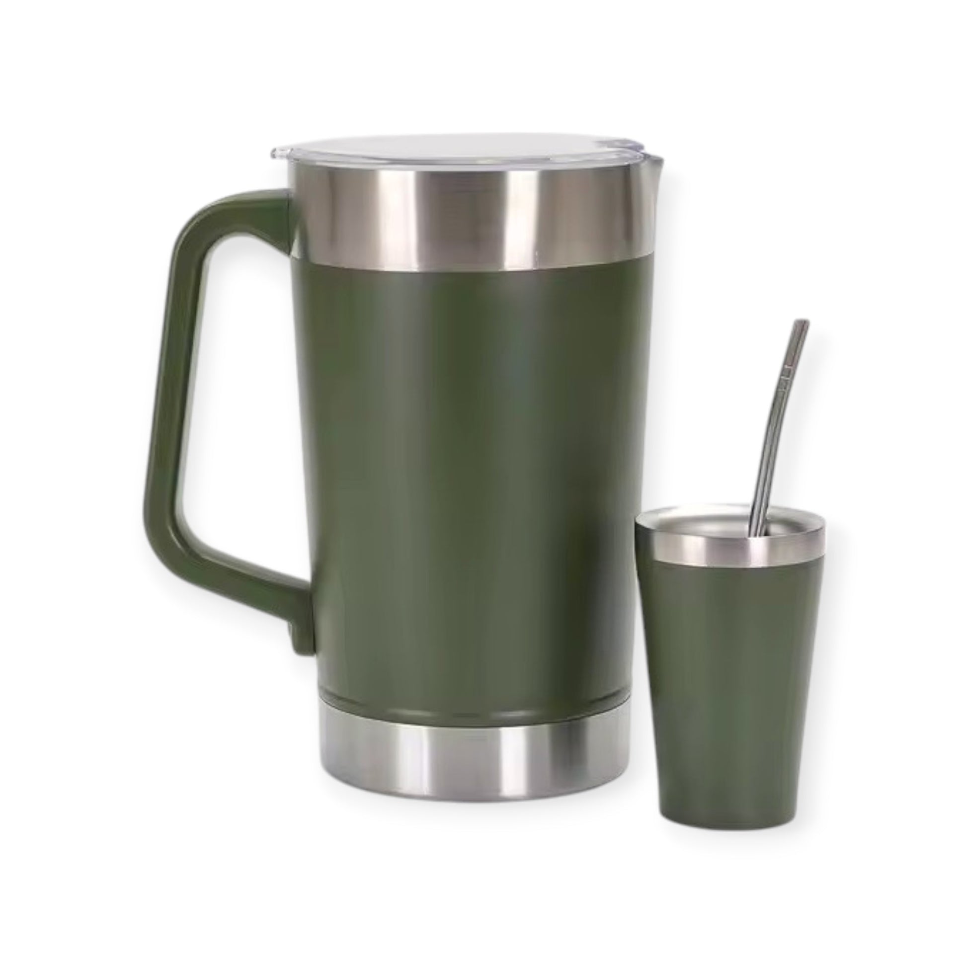 Jarra De Acero Inoxidable Beer Pints 2000ml Con Vaso Mate