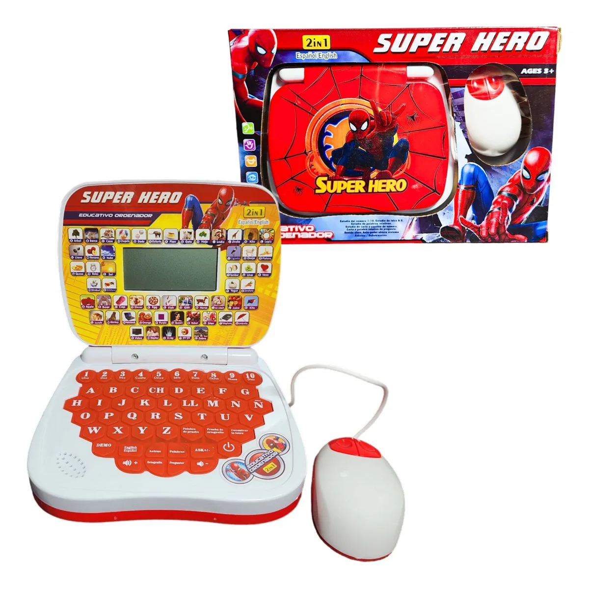 Computadora Laptop Educativa Didáctica Con Mouse Juguete